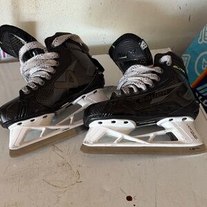 Bauer Black and White Ice Hockey goalie  Skates